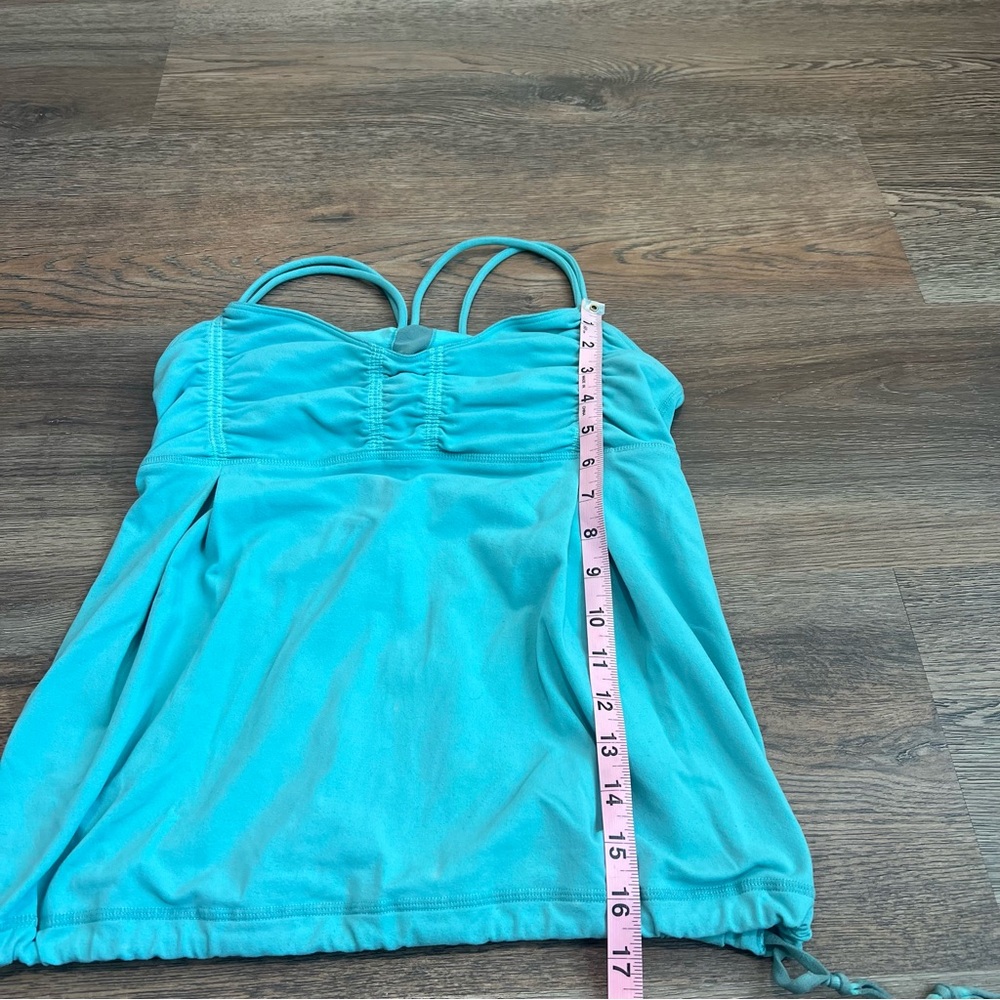 Lululemon Gather Dance Strap Tank Top Blue Small Built In Bra Yoga Athletic Top - Picture 8 of 9
